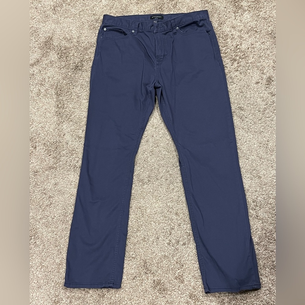 Mens Banana Republic Navy Khaki Pants Slim 36x32